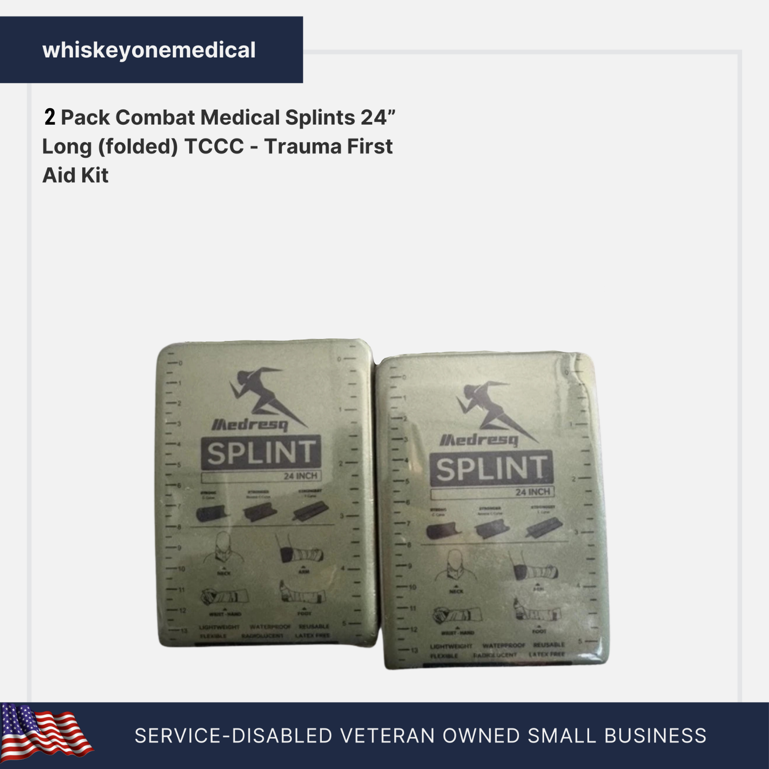 2 Pack- Combat Medical Splints - 24โ Long (Folded)