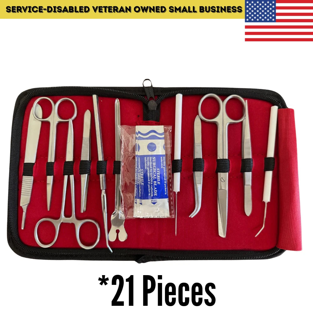 21-Piece Surgical steel Emergency surgical kit- TCCC- Combat Medicine