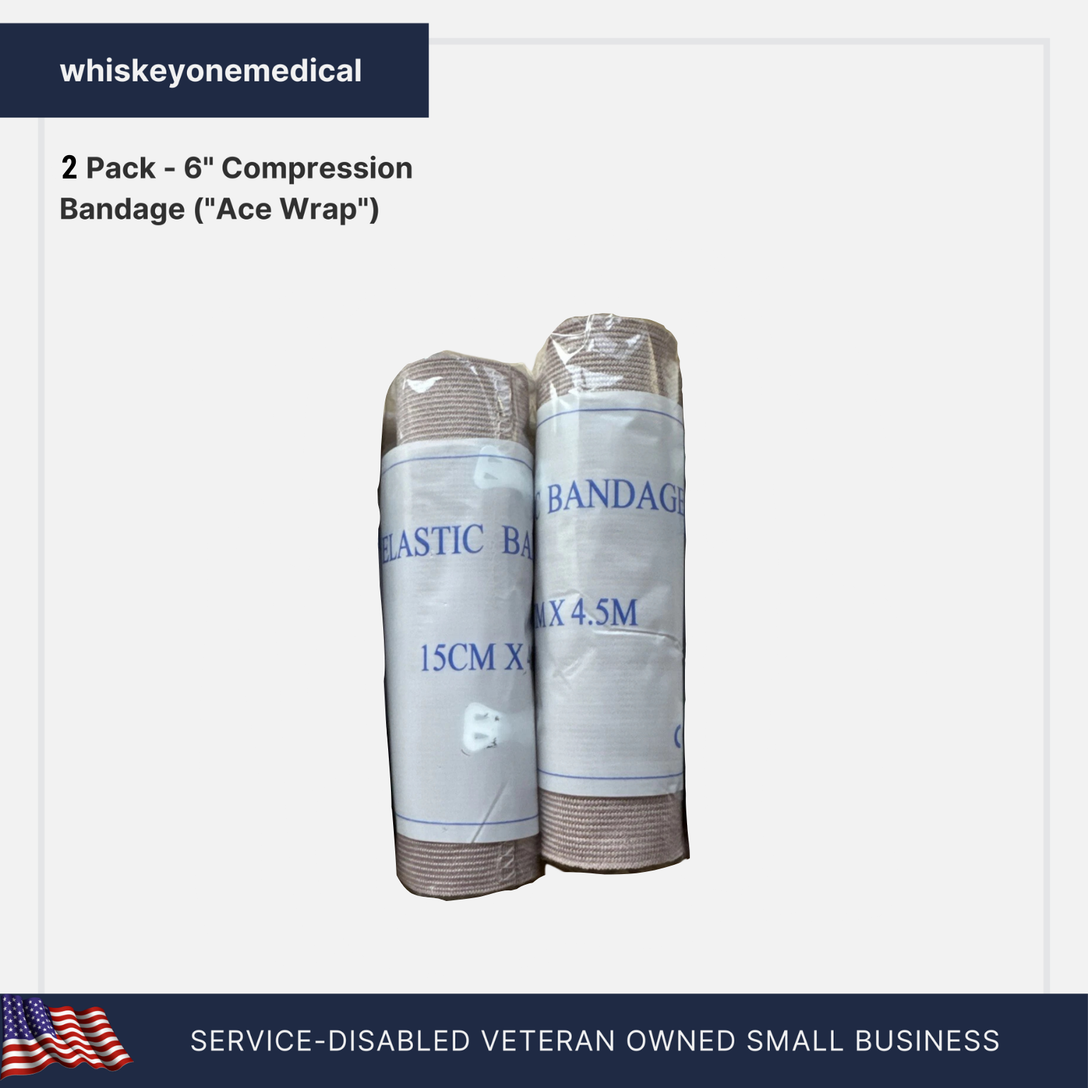 2 Pack- 6" Compression Bandage ("Ace Wrap")